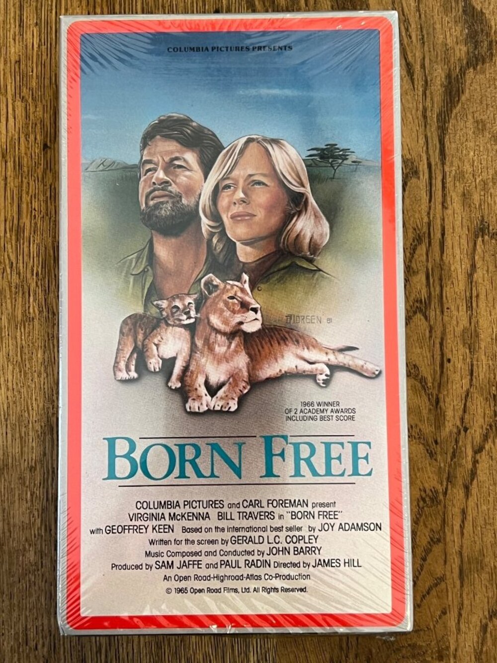 Born Free 1966 Movie VHS Lead Bill Travers Virginia McKenna New Factory Sealed